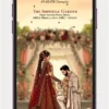 Best Indian wedding card invitation video for Hindu Wedding Ceremony with traditional Indian wedding elements, digital WhatsApp wedding invitation video design.