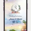 Digital Invite for Wedding Online Indian Wedding Invitation Video 212 PR with elegant animated wedding card design for WhatsApp sharing