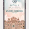 Luxury Indian digital wedding invitation video for WhatsApp sharing, elegant animated wedding invite design with premium royal theme for modern Indian weddings.