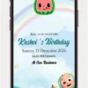 First Birthday Invitation Video on Cocomelon theme with colorful Kids Birthday Invitation design – 18 PR