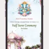 Half Saree Ceremony Invitation Video for Langa Voni Ceremony with traditional South Indian floral and cultural theme