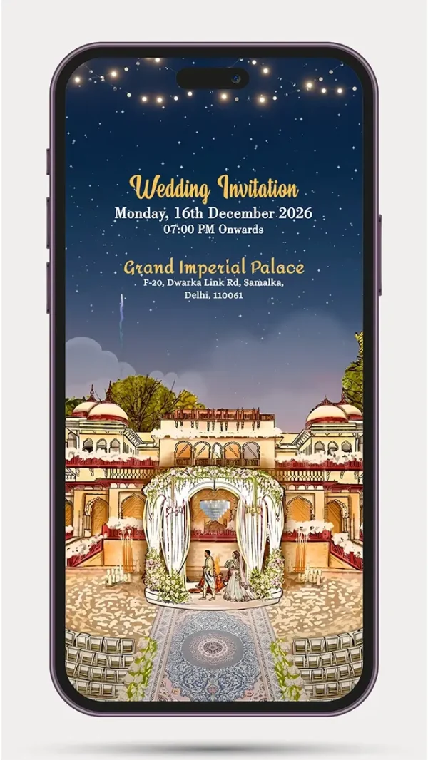 Hindu Wedding Invitation Video Template with Traditional Indian Wedding Theme | Digital Wedding Invite Design for WhatsApp - 33 Ai