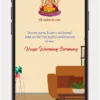 House Warming Invitation Video for Griha Pravesh ceremony with elegant digital invitation design for WhatsApp sharing – HW 104.