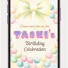 Kids Birthday Invitation Video for First Birthday Invite with colorful animated theme, personalized digital birthday invitation for WhatsApp – 23 PR.