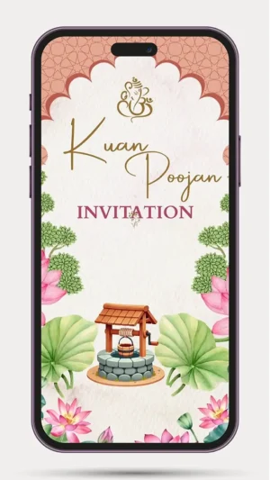 Traditional Kua Pujan invitation video design for baby ceremony celebration