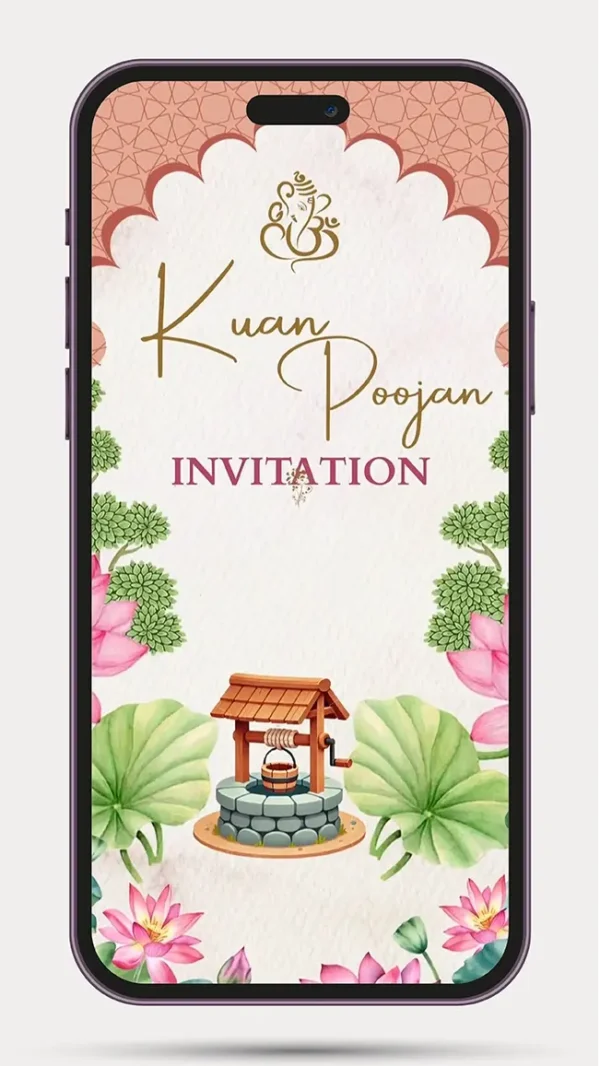 Traditional Kua Pujan invitation video design for baby ceremony celebration