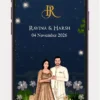 Luxury save the date marriage invitation with elegant gold theme, premium digital wedding invite for WhatsApp and social media sharing.