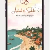 Free Save The Date invite for WhatsApp featuring an elegant digital wedding announcement with premium floral design, romantic animations, and customizable couple details.