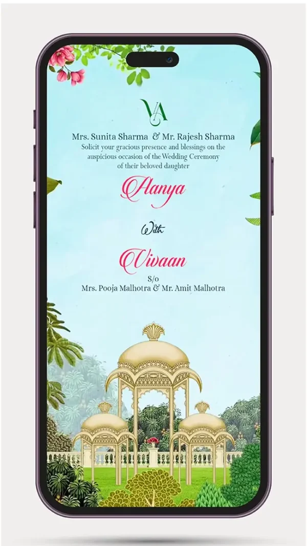 Multifunction Wedding Invitation Video | All in one with Save the Date, Haldi, Mehndi, Sangeet, Wedding Ceremony and Reception details – 219 PR.