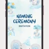 Naming Ceremony Invitation Video with adorable cradle ceremony theme for baby naming celebration