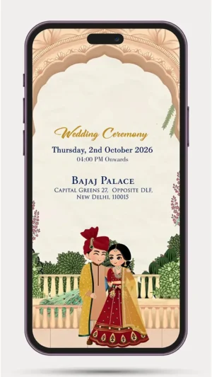 Wedding E Invite Video | Elegant Digital Wedding Invitation Video Template for WhatsApp & Online Wedding Invitations