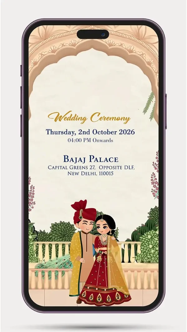 Wedding E Invite Video | Elegant Digital Wedding Invitation Video Template for WhatsApp & Online Wedding Invitations