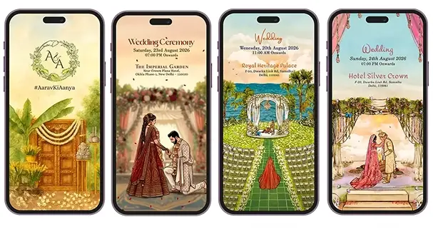 Wedding Invitation Video in Karnal | Custom Digital Wedding Invite for WhatsApp with Elegant Design and Personalized Details