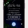 free Save The Date Video Invite with floral theme and modern digital wedding e-invitation design for WhatsApp sharing.