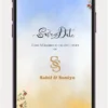 Free Wedding Save the Date Video Invite with elegant floral design, romantic couple animation, personalized wedding details, and digital wedding invitation for WhatsApp – 158