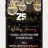 25th Wedding Anniversary Invitation Video with Elegant Silver Jubilee Design for WhatsApp Celebration – 248 PR