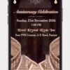 25th Wedding Anniversary Invitation Video with Elegant Golden Floral Design for WhatsApp Invite – 238 PR