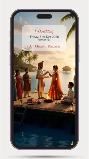 Ai Invitation Video for Wedding 16 AI – Modern Digital Wedding Invitation Video Template for WhatsApp Wedding Invite with Elegant AI Design