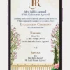Engagement Invite Video | Elegant Ring Ceremony Invitation Video Template for Digital WhatsApp Wedding Invitation with Beautiful Floral Design and Modern Animation