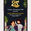 Wedding Anniversary Invitation Video with Elegant Floral Design for WhatsApp Sharing – 182 PR