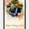 50th Wedding Anniversary Invitation Card Golden Jubilee design -252