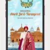 Caricature Sikh Wedding Invitation Video featuring a traditional Sikh bride and groom illustration with elegant floral decorations, luxurious wedding theme, Punjabi wedding design, Anand Karaj invitation, personalized digital WhatsApp wedding invite, and premium animated Sikh wedding invitation template.