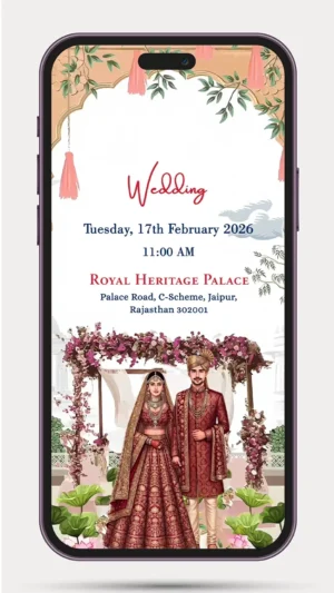 Caricature Wedding Video Invitation and Wedding Invite 193