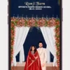 Hindu wedding invitation card caricature invite video with traditional Indian wedding design