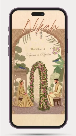Muslim Wedding Invitation Card and Nikkah Invite Video -253