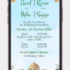 Muslim Wedding Invite Video 169 featuring an elegant Islamic digital Nikah invitation design with luxurious floral decorations, Arabic-inspired elements, golden accents, a premium dark background, beautiful typography, and a modern WhatsApp wedding invitation layout for Muslim weddings.