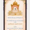 Sukhmani Sahib Path invitation video with golden Sikh temple theme, floral decorations, and traditional Punjabi design.