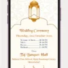 Elegant wedding invitation for muslim wedding design with Islamic wedding theme - 10 JEM