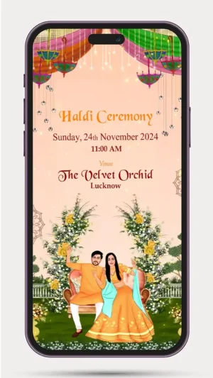 wedding invitation in WhatsApp style invite video design